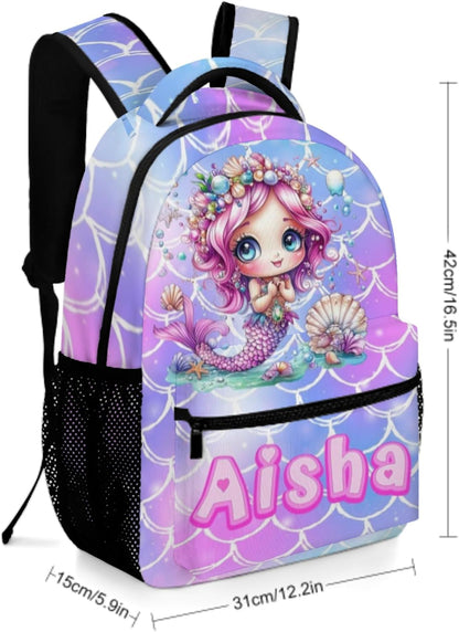 Custom Name Basketball Backpack Set for Boys,Personalized Bookbag with Lunch Box & Water Bottle for Travel School Camp, Ice Cream Drip Basketball School Bag Design, Back to School Gifts