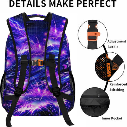 Custom Name Basketball Backpack Set for Boys,Personalized Bookbag with Lunch Box & Water Bottle for Travel School Camp, Ice Cream Drip Basketball School Bag Design, Back to School Gifts