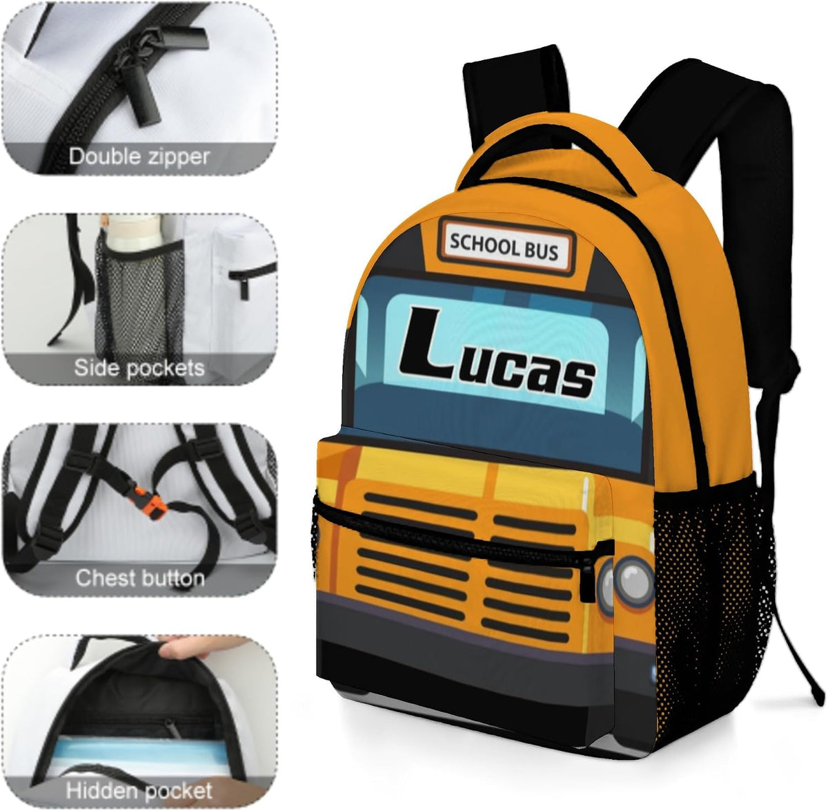 Custom Name Basketball Backpack Set for Boys,Personalized Bookbag with Lunch Box & Water Bottle for Travel School Camp, Ice Cream Drip Basketball School Bag Design, Back to School Gifts