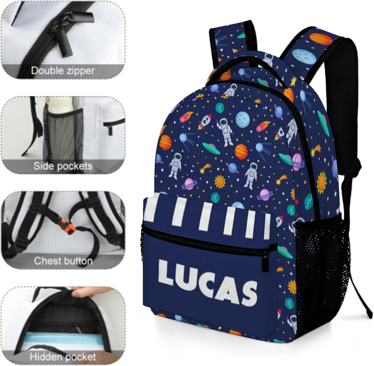 Custom Name Basketball Backpack Set for Boys,Personalized Bookbag with Lunch Box & Water Bottle for Travel School Camp, Ice Cream Drip Basketball School Bag Design, Back to School Gifts