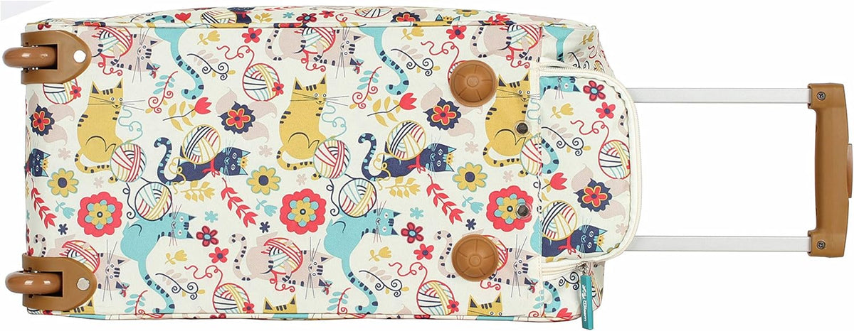 Pattern 22 Inch Duffel Bag with 2-Rolling Wheels, Weekender Overnight Travel Lightweight Carry-On Suitcase For Women