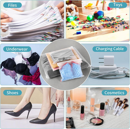 13x10 Inch Clothing Packaging Bags Bathing Suit Bags No Vent Holes | Plastic Frosted Poly Bags for Travel Storage Small Businesses for Apparel Shirts, Socks, Underwear and Documents Storage