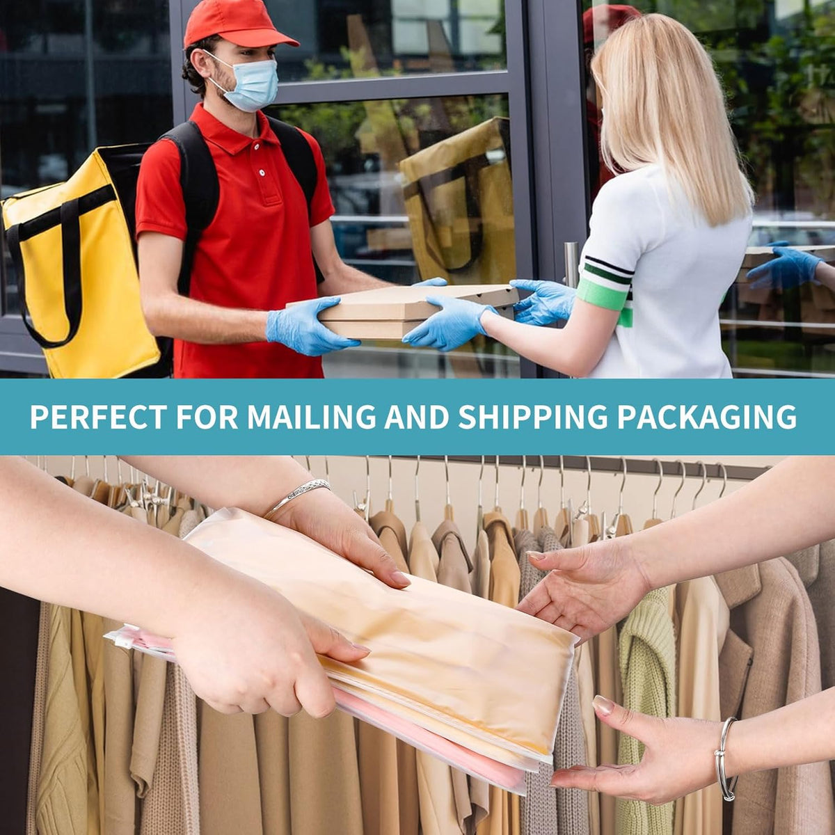 13x10 Inch Clothing Packaging Bags Bathing Suit Bags No Vent Holes | Plastic Frosted Poly Bags for Travel Storage Small Businesses for Apparel Shirts, Socks, Underwear and Documents Storage