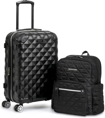 REACTION Diamond Tower Collection Lightweight Hardside Expandable 8-Wheel Spinner Travel Luggage, Rose Gold, 20-Inch Carry On