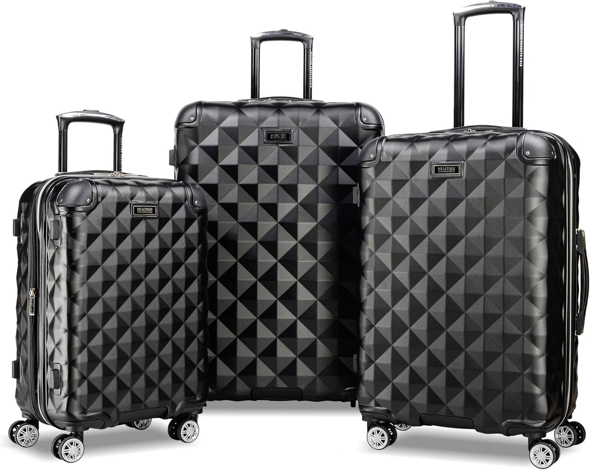 REACTION Diamond Tower Collection Lightweight Hardside Expandable 8-Wheel Spinner Travel Luggage, Rose Gold, 20-Inch Carry On