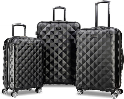 REACTION Diamond Tower Collection Lightweight Hardside Expandable 8-Wheel Spinner Travel Luggage, Rose Gold, 20-Inch Carry On