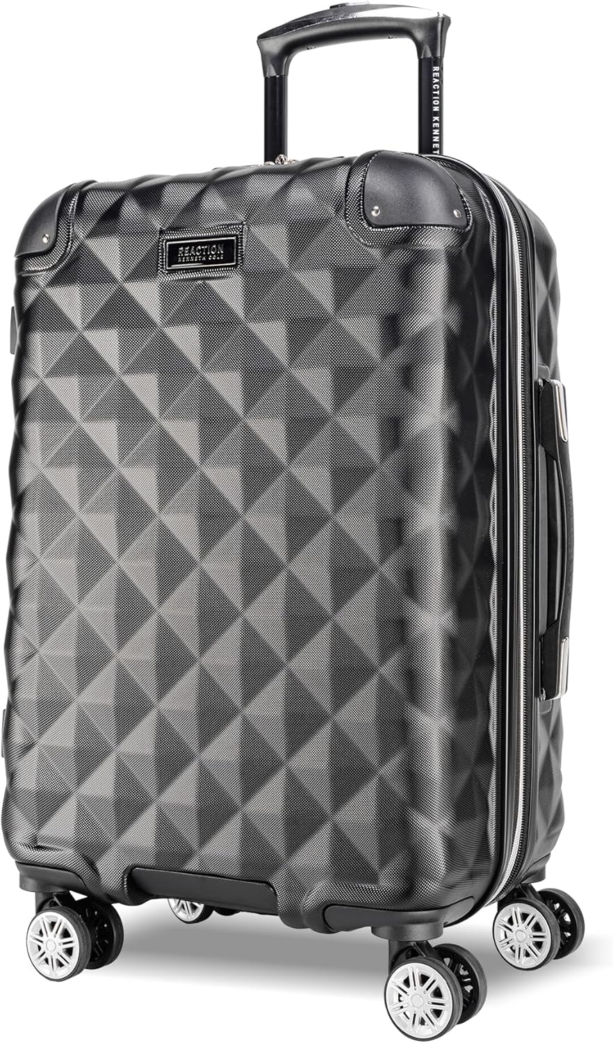 REACTION Diamond Tower Collection Lightweight Hardside Expandable 8-Wheel Spinner Travel Luggage, Rose Gold, 20-Inch Carry On
