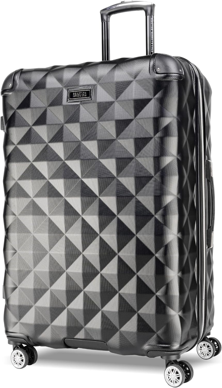REACTION Diamond Tower Collection Lightweight Hardside Expandable 8-Wheel Spinner Travel Luggage, Rose Gold, 20-Inch Carry On