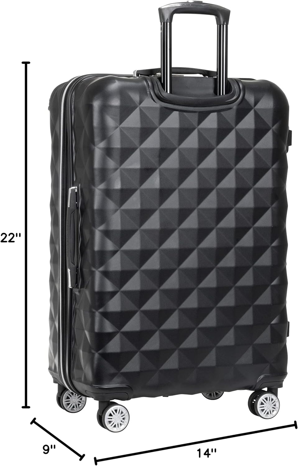 REACTION Diamond Tower Collection Lightweight Hardside Expandable 8-Wheel Spinner Travel Luggage, Rose Gold, 20-Inch Carry On
