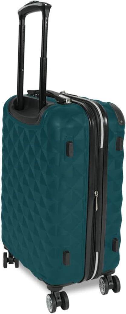 REACTION Diamond Tower Collection Lightweight Hardside Expandable 8-Wheel Spinner Travel Luggage, Rose Gold, 20-Inch Carry On