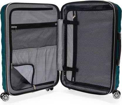 REACTION Diamond Tower Collection Lightweight Hardside Expandable 8-Wheel Spinner Travel Luggage, Rose Gold, 20-Inch Carry On