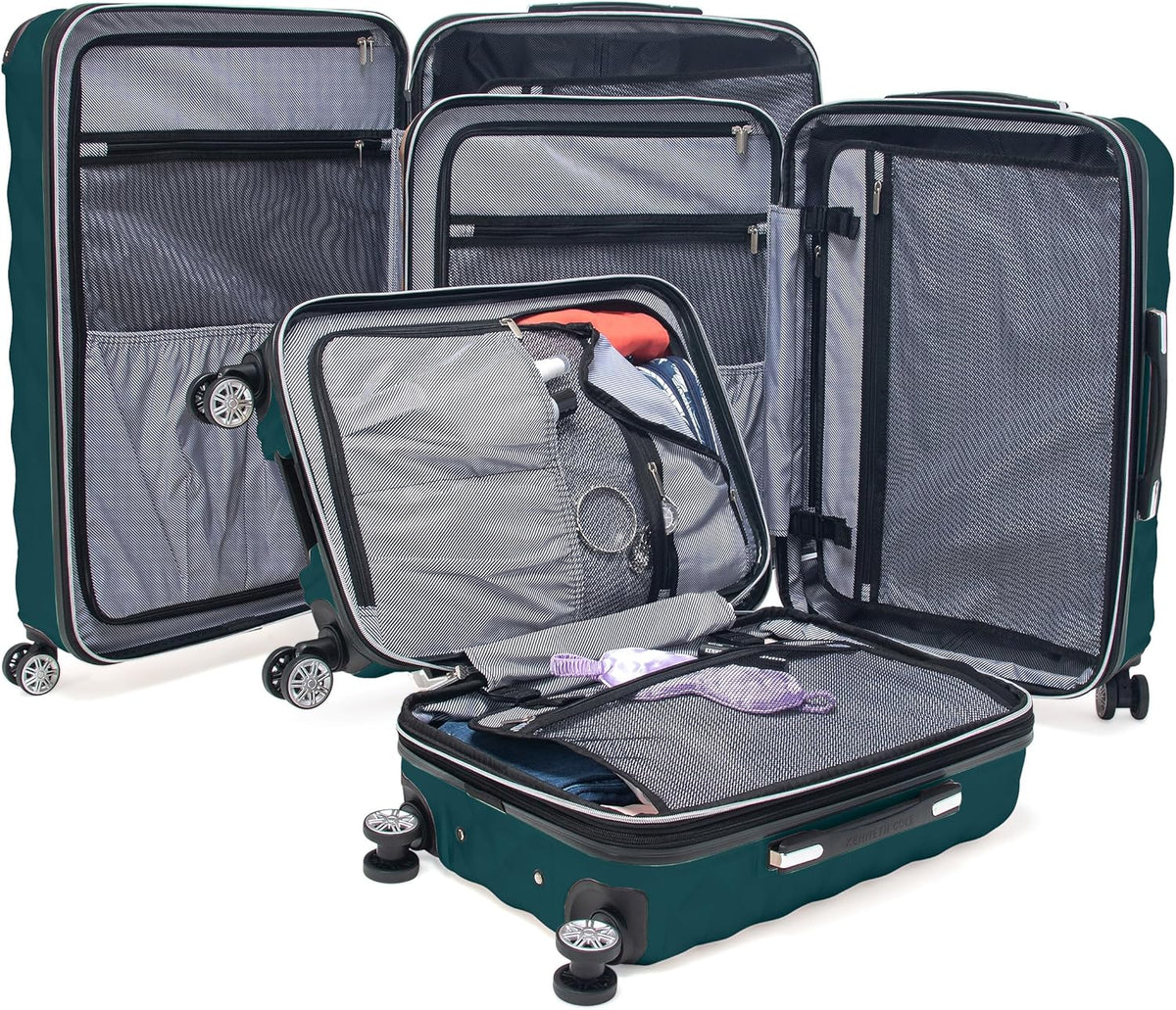 REACTION Diamond Tower Collection Lightweight Hardside Expandable 8-Wheel Spinner Travel Luggage, Rose Gold, 20-Inch Carry On