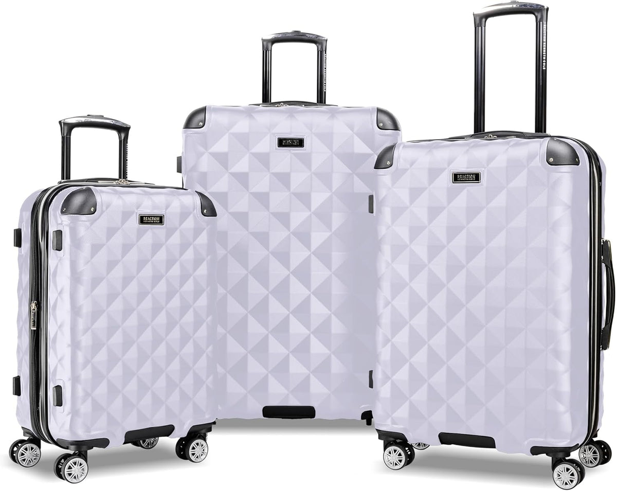 REACTION Diamond Tower Collection Lightweight Hardside Expandable 8-Wheel Spinner Travel Luggage, Rose Gold, 20-Inch Carry On