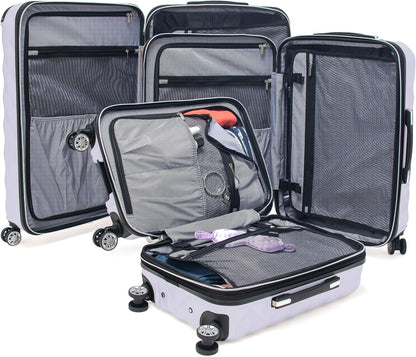 REACTION Diamond Tower Collection Lightweight Hardside Expandable 8-Wheel Spinner Travel Luggage, Rose Gold, 20-Inch Carry On