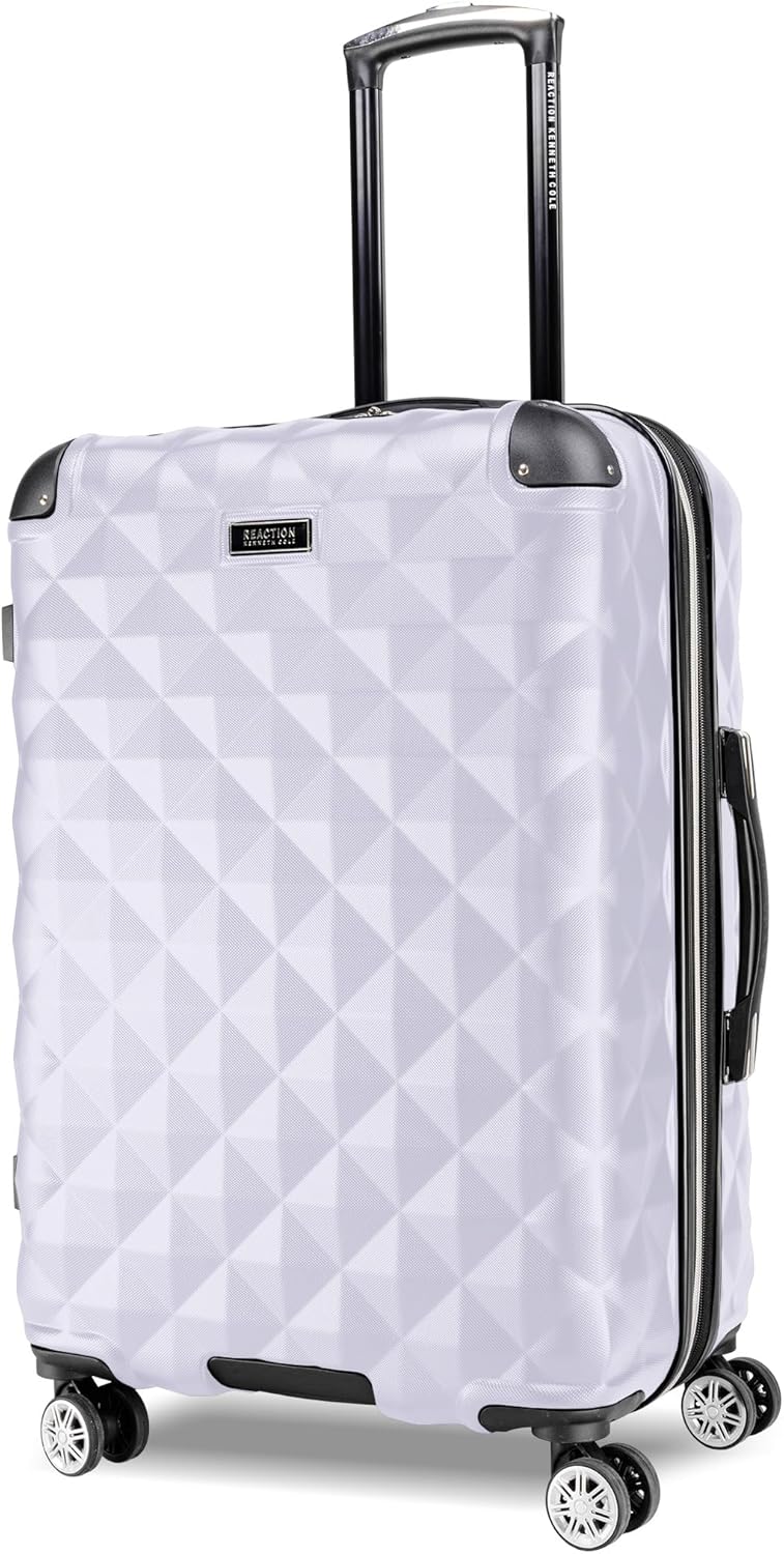 REACTION Diamond Tower Collection Lightweight Hardside Expandable 8-Wheel Spinner Travel Luggage, Rose Gold, 20-Inch Carry On