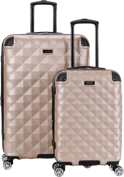 REACTION Diamond Tower Collection Lightweight Hardside Expandable 8-Wheel Spinner Travel Luggage, Rose Gold, 20-Inch Carry On