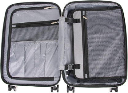 REACTION Diamond Tower Collection Lightweight Hardside Expandable 8-Wheel Spinner Travel Luggage, Rose Gold, 20-Inch Carry On