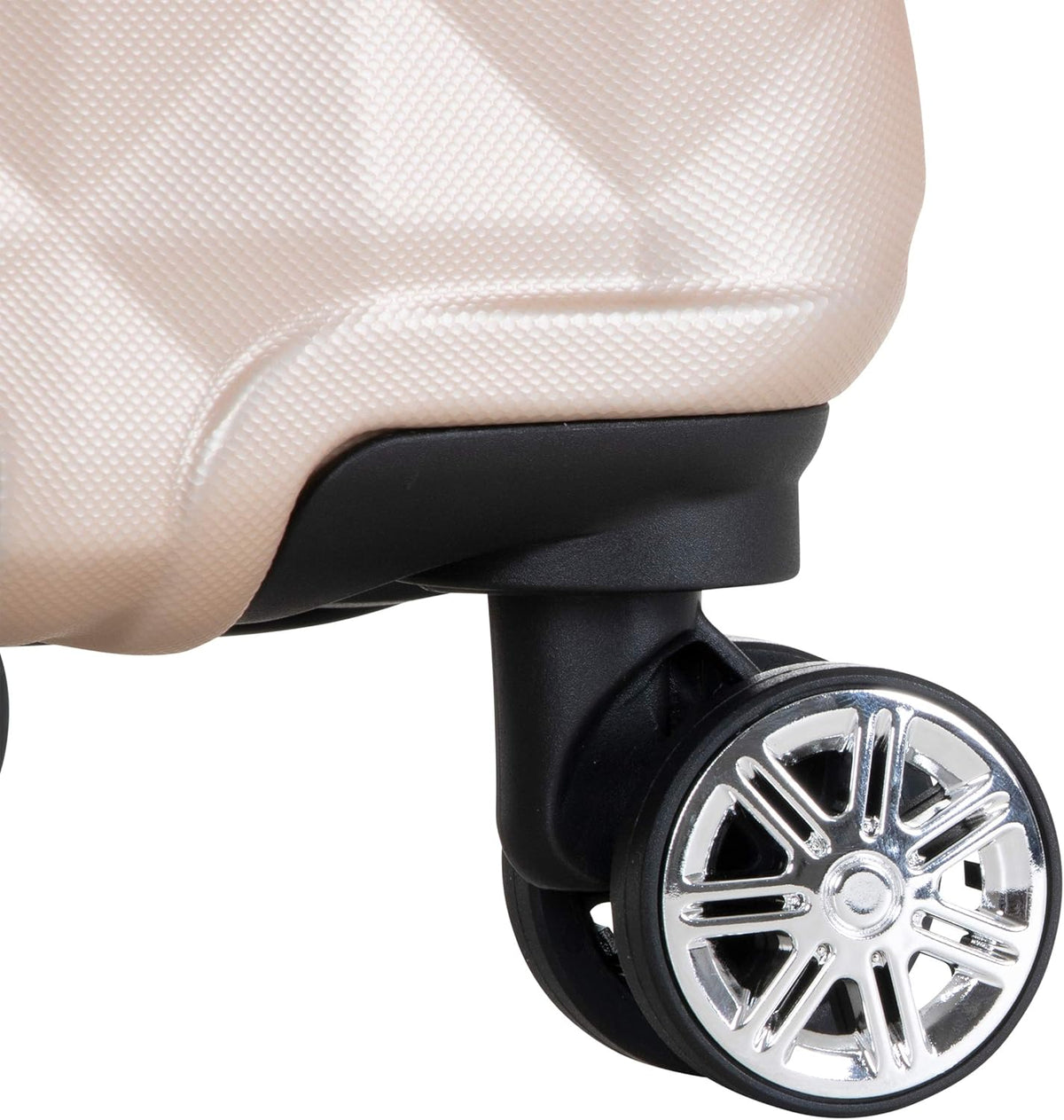 REACTION Diamond Tower Collection Lightweight Hardside Expandable 8-Wheel Spinner Travel Luggage, Rose Gold, 20-Inch Carry On