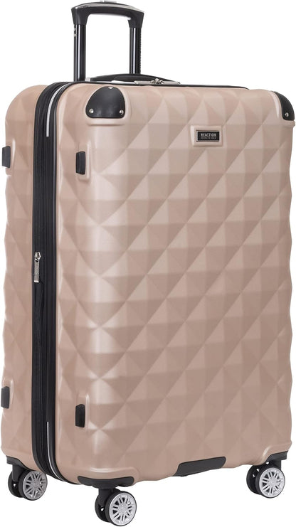 REACTION Diamond Tower Collection Lightweight Hardside Expandable 8-Wheel Spinner Travel Luggage, Rose Gold, 20-Inch Carry On