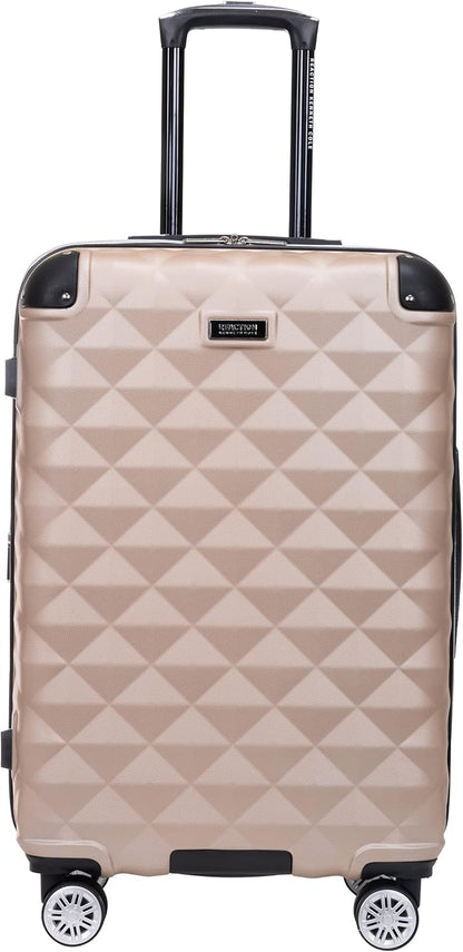REACTION Diamond Tower Collection Lightweight Hardside Expandable 8-Wheel Spinner Travel Luggage, Rose Gold, 20-Inch Carry On