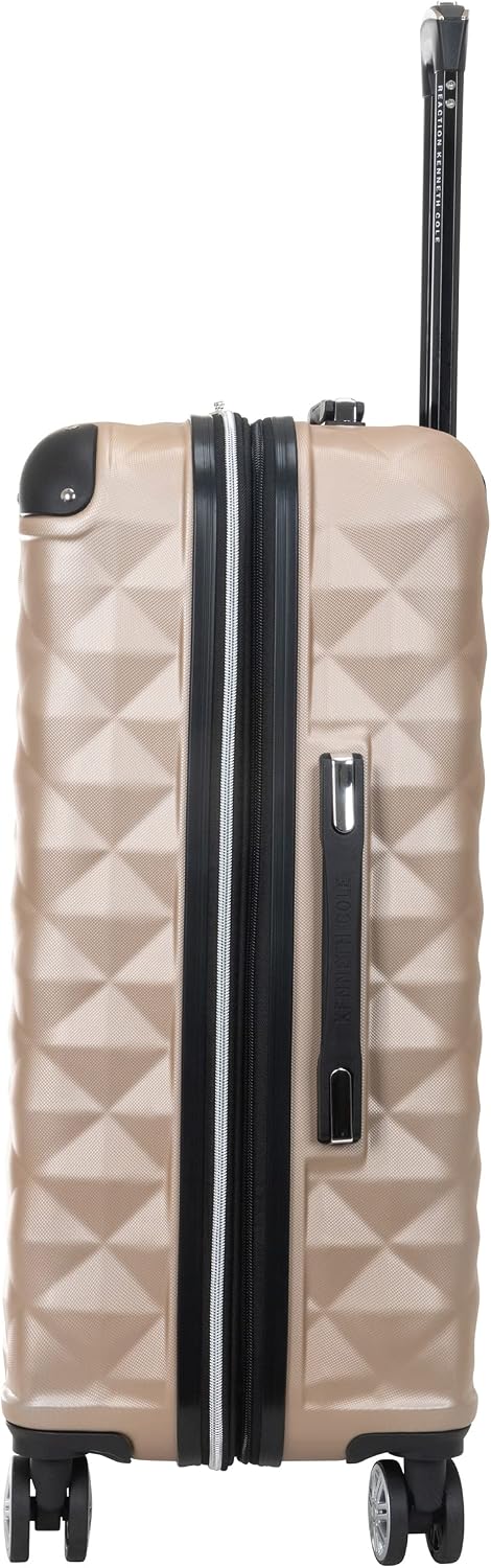 REACTION Diamond Tower Collection Lightweight Hardside Expandable 8-Wheel Spinner Travel Luggage, Rose Gold, 20-Inch Carry On