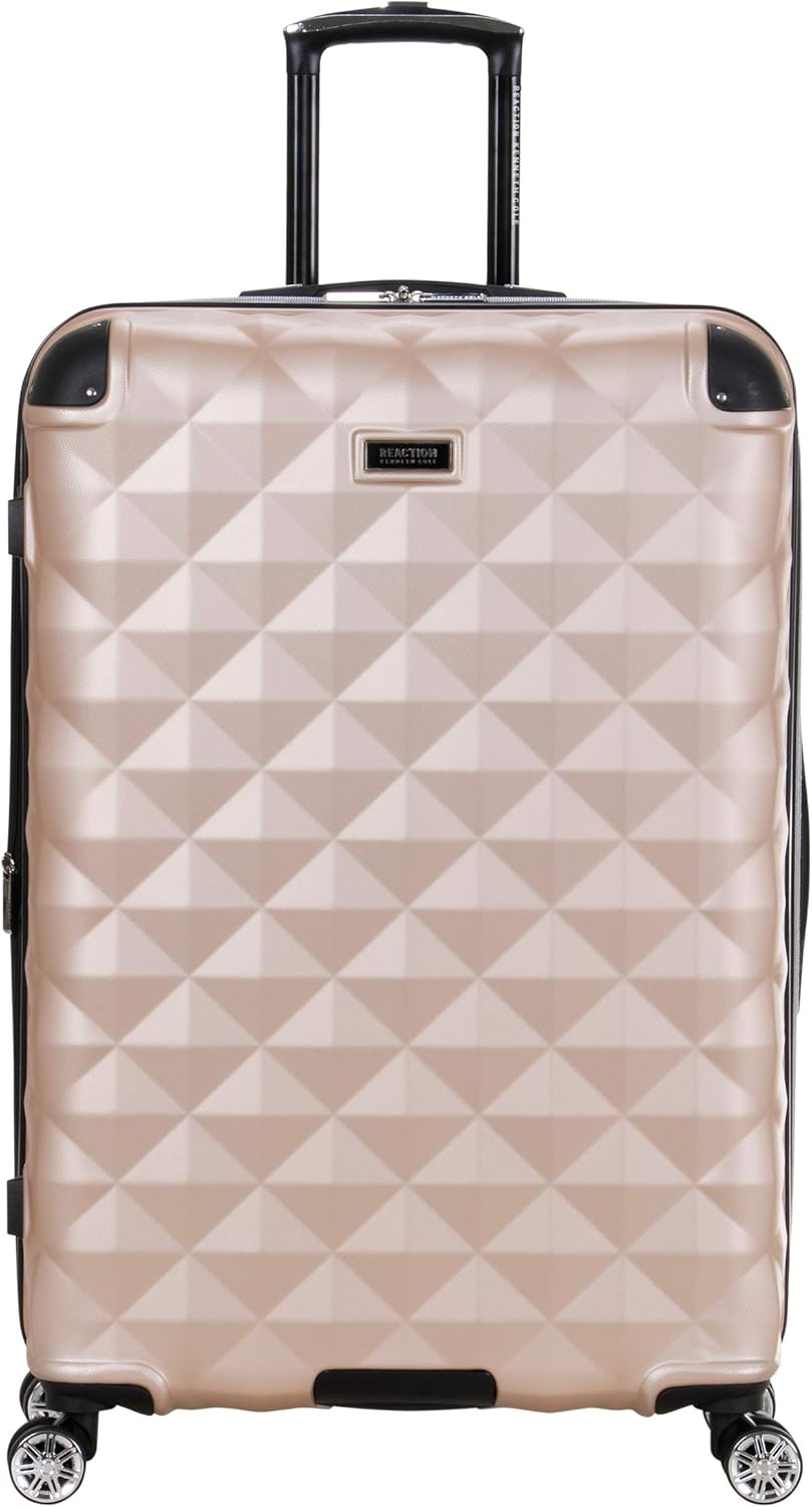 REACTION Diamond Tower Collection Lightweight Hardside Expandable 8-Wheel Spinner Travel Luggage, Rose Gold, 20-Inch Carry On