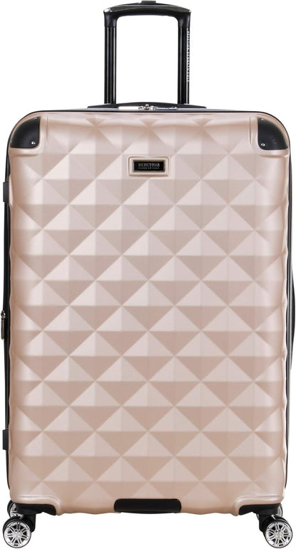 REACTION Diamond Tower Collection Lightweight Hardside Expandable 8-Wheel Spinner Travel Luggage, Rose Gold, 20-Inch Carry On