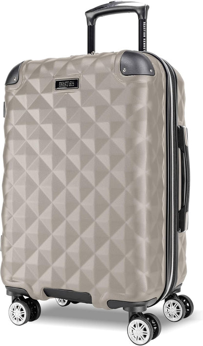 REACTION Diamond Tower Collection Lightweight Hardside Expandable 8-Wheel Spinner Travel Luggage, Rose Gold, 20-Inch Carry On