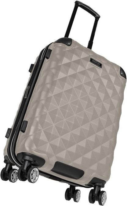 REACTION Diamond Tower Collection Lightweight Hardside Expandable 8-Wheel Spinner Travel Luggage, Rose Gold, 20-Inch Carry On