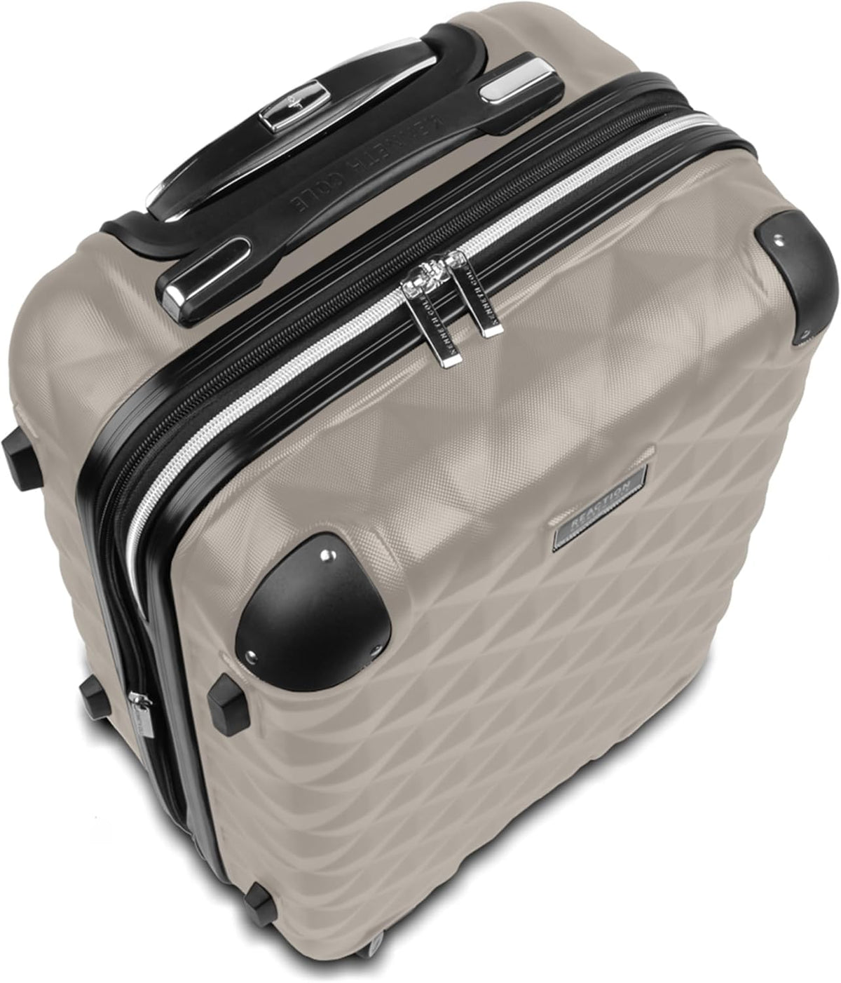 REACTION Diamond Tower Collection Lightweight Hardside Expandable 8-Wheel Spinner Travel Luggage, Rose Gold, 20-Inch Carry On