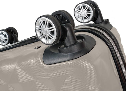 REACTION Diamond Tower Collection Lightweight Hardside Expandable 8-Wheel Spinner Travel Luggage, Rose Gold, 20-Inch Carry On