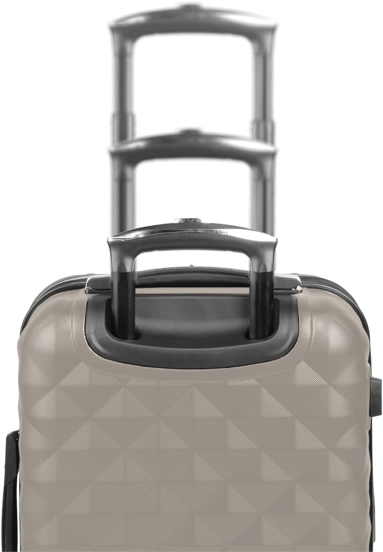 REACTION Diamond Tower Collection Lightweight Hardside Expandable 8-Wheel Spinner Travel Luggage, Rose Gold, 20-Inch Carry On
