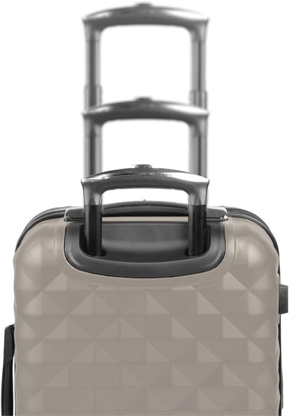 REACTION Diamond Tower Collection Lightweight Hardside Expandable 8-Wheel Spinner Travel Luggage, Rose Gold, 20-Inch Carry On