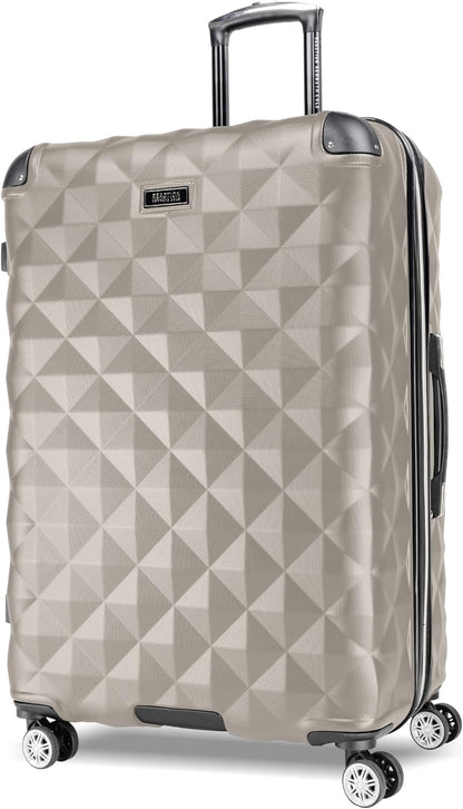REACTION Diamond Tower Collection Lightweight Hardside Expandable 8-Wheel Spinner Travel Luggage, Rose Gold, 20-Inch Carry On