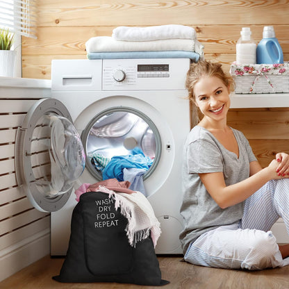 2 Pcs Travel Laundry Bag Washable Dirty Clothes Bag with Drawstring and Zipper for Suitcase, 22 x 18 Inch (Pink, Gray,Bubble)