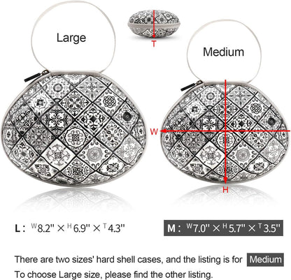 Hard Travel Case for Silicone Bras [A-C Cup] Premium Nubra Organizer Portable Lingerie Underwear Storage Bag (Brown Plaid)