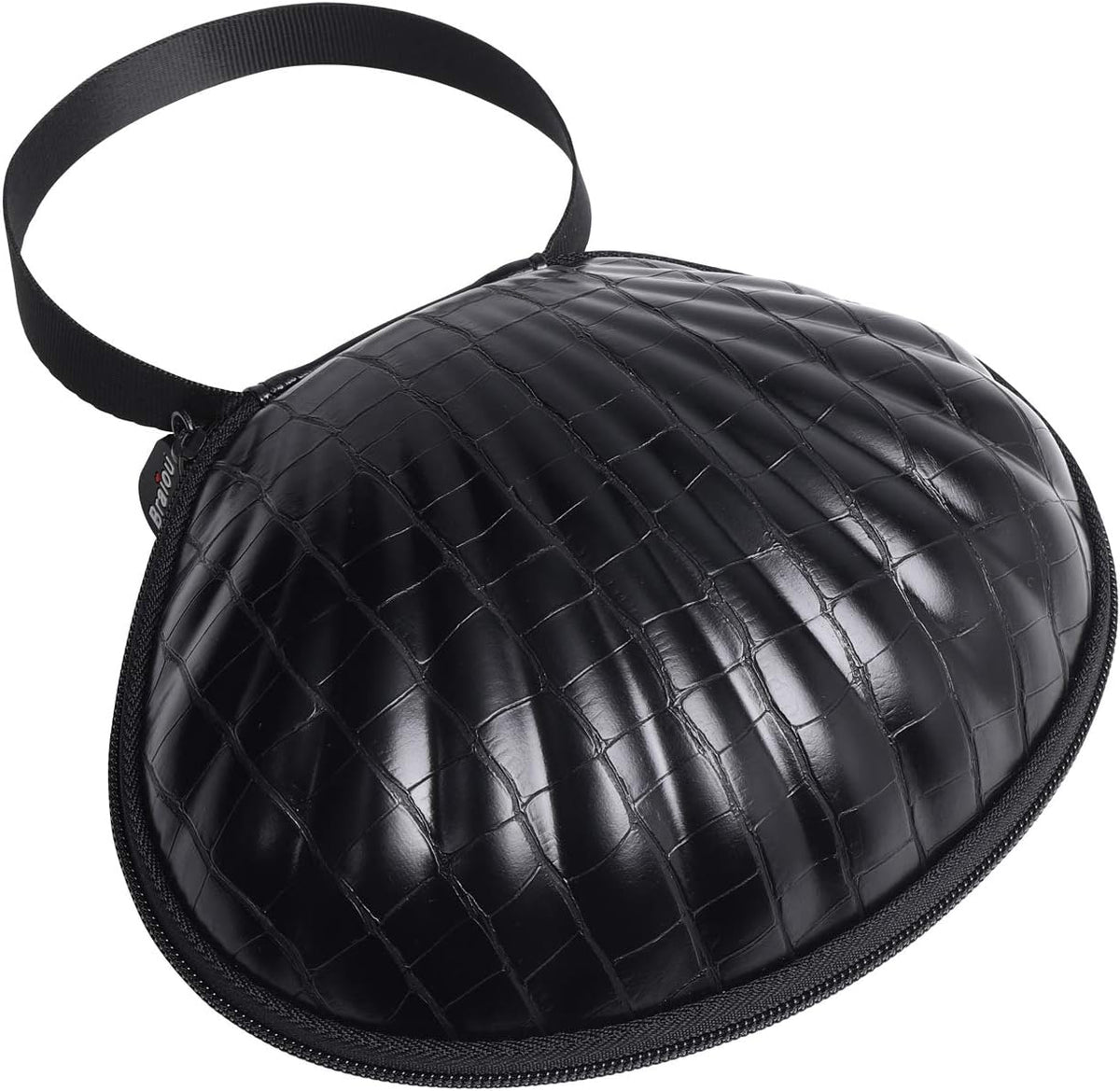 Hard Travel Case for Silicone Bras [A-C Cup] Premium Nubra Organizer Portable Lingerie Underwear Storage Bag (Brown Plaid)