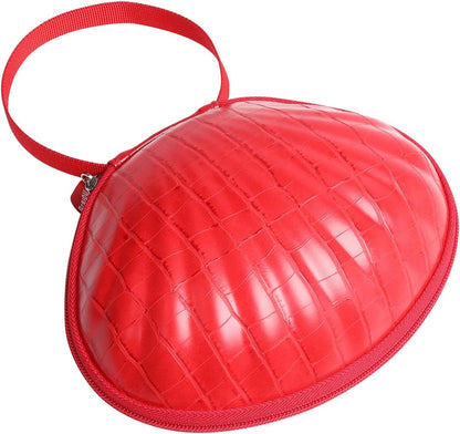 Hard Travel Case for Silicone Bras [A-C Cup] Premium Nubra Organizer Portable Lingerie Underwear Storage Bag (Brown Plaid)