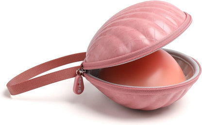 Hard Travel Case for Silicone Bras [A-C Cup] Premium Nubra Organizer Portable Lingerie Underwear Storage Bag (Brown Plaid)