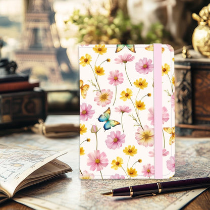 Pink Bow Ties Leather Passport Holder Cover Butteryfly Travel Wallet Passport Case with Credit Card Slots for Women Men Travelling Essentials for Flying