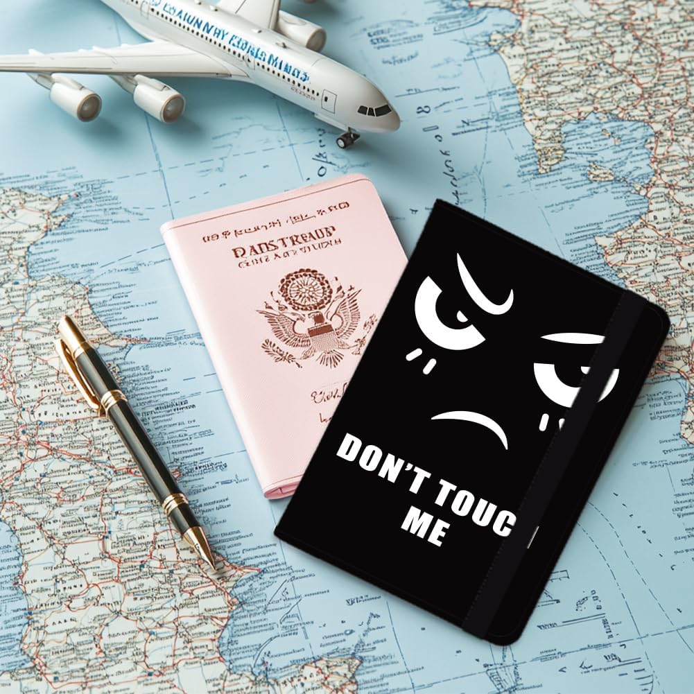 Pink Bow Ties Leather Passport Holder Cover Butteryfly Travel Wallet Passport Case with Credit Card Slots for Women Men Travelling Essentials for Flying