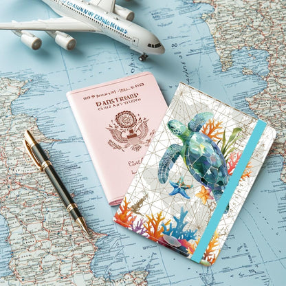 Pink Bow Ties Leather Passport Holder Cover Butteryfly Travel Wallet Passport Case with Credit Card Slots for Women Men Travelling Essentials for Flying