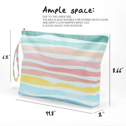 Wet Dry Bag – Waterproof Travel Bag, Large Zipper Pouch for Swimsuits, Diapers, Toiletries, Makeup for Women & Girls