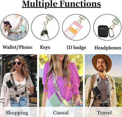 Crossbody Body Phone Holder for Women, New Phone Strap with Zippered Pouch, Adjustable Crossbody Strap