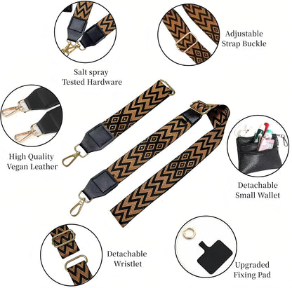 Crossbody Body Phone Holder for Women, New Phone Strap with Zippered Pouch, Adjustable Crossbody Strap