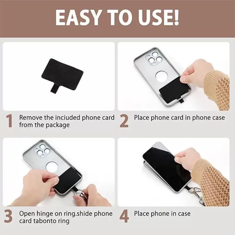 Crossbody Body Phone Holder for Women, New Phone Strap with Zippered Pouch, Adjustable Crossbody Strap