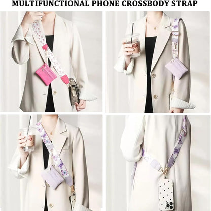 Crossbody Body Phone Holder for Women, New Phone Strap with Zippered Pouch, Adjustable Crossbody Strap