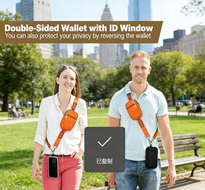 Crossbody Body Phone Holder for Women, New Phone Strap with Zippered Pouch, Adjustable Crossbody Strap