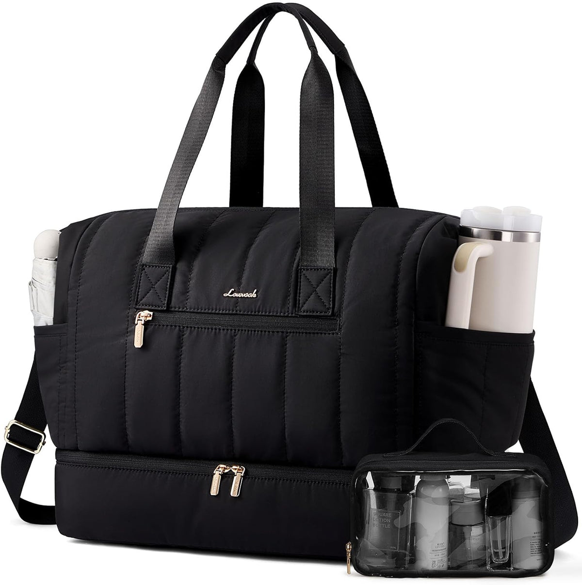 Convertible Travel Duffle Bag for Women Men,2 in 1 Garment Bag for Travel with Shoe Pouch,Overnight Weekender Carry On Duffel Bags for Airplane,Hanging Suitcase Suit Dress Business for Trip