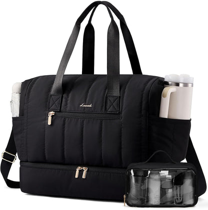 Convertible Travel Duffle Bag for Women Men,2 in 1 Garment Bag for Travel with Shoe Pouch,Overnight Weekender Carry On Duffel Bags for Airplane,Hanging Suitcase Suit Dress Business for Trip